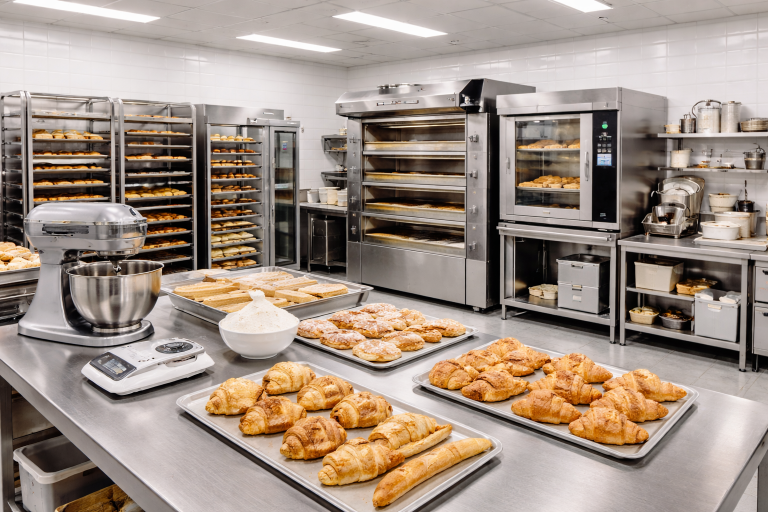 Cocina profesional organizada que funciona sin supervisión constante